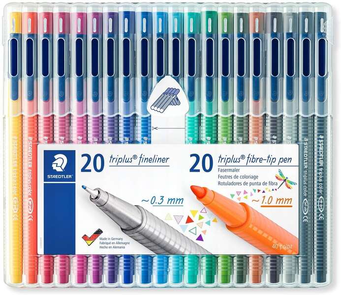 Rotuladores Staedtler Triplus 20 colores - Abacus Online