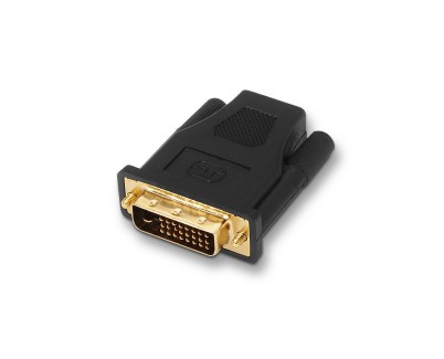 Aisens Adaptador DVI a HDMI - 24+1/M-HDMI A Hembra Blindado en Oro - Full HD - Color Negro