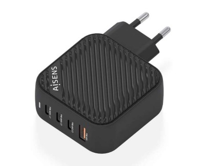 Aisens Cargador GAN 100W - 3xUSB-C PD3.0 QC4.0 - 1xUSB-A QC3.0