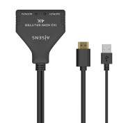 Aisens HDMI Duplicador 4K@30HZ 1×2 con Alimentación USB y Cable - 30cm - Color Negro