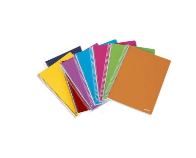 Ancor Classic Stripes Cuaderno Espiral Tamaño A5 Cuadriculado 4x4mm - 80 Hojas 90gr - Tapa de Plastico - Colores Surtidos