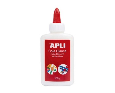 Apli Cola Blanca Liquida 100g - Aplicador de Punta - Libre de Solventes y No Toxica - Apto para uso Escolar