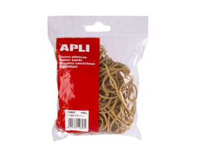 Apli Gomas Elasticas Ø 120 x 2 mm - Alta Calidad - Bolsa con 100g