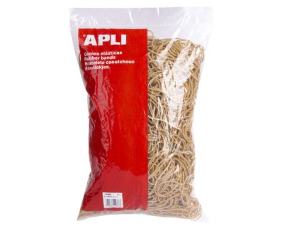 Apli Gomas Elasticas Ø 120 x 2mm - 1kg de Contenido - Gran Elasticidad y Resistencia - 70% de Caucho Natural