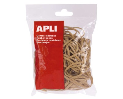 Apli Gomas Elasticas Ø 120 x 5mm - 100g de Contenido - Gran Elasticidad y Resistencia - 70% de Caucho Natural