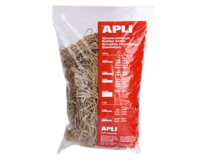 Apli Gomas Elasticas Ø 80 x 2mm - 1kg de Contenido - Gran Elasticidad y Excelente Resistencia - 70% de Caucho Natural