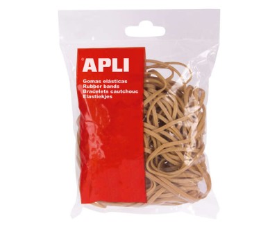 Apli Gomas Elasticas de Caucho Natural - Ø 100 x 2mm - Gran Elasticidad y Resistencia - 1kg de Contenido