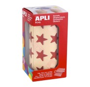 Apli Gomets Estrella 19.5mm - 1416 Unidades por Rollo - Adhesivo Permanente - Ideal para Actividades Infantiles