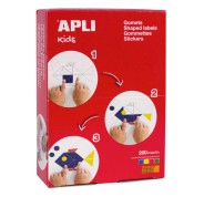 Apli Gomets Estrella Adhesivo Permanente - 12mm, 16mm y 20mm - 7000 Gomets por Caja - Ideal para Escuelas y Talleres Infantiles