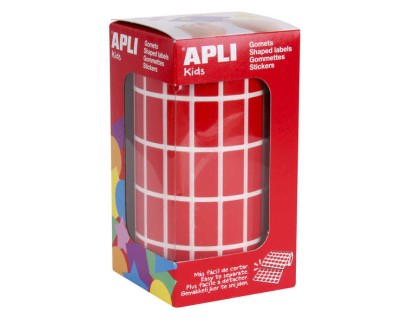 Apli Gomets Rectangulares Rojos - 20x10mm - 59 Hojas Pretroqueladas - 3540 Gomets por Rollo - Ideal para Actividades Infantiles - Cumple Normas de Calidad y Seguridad