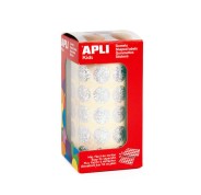 Apli Gomets Redondos Holograficos - Tamaño Ø 15mm - Adhesivo Permanente - 59 Hojas Pretroqueladas - Desarrolla la Psicomotricidad Fina y Trabaja Varias Capacidades y Habilidades