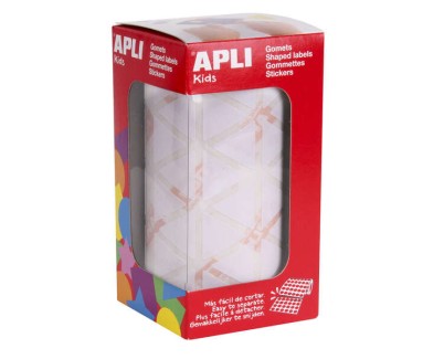 Apli Gomets Triangulares Blancos - 20x20x20mm - Adhesivo Permanente - 2832 Gomets por Rollo - Normas EN-71 y FSC - Adhesivo Base Agua - Libre de Disolventes - ECF - 100% Reciclables