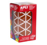 Apli Gomets Triangulares Marron 20x20x20mm - 59 Hojas Pretroqueladas - 2832 Gomets por Rollo - Ideal para Escuelas y Talleres Infantiles - Adhesivo Base Agua y Libre de Disolventes - Cumple con Normas EN-71 y FSC