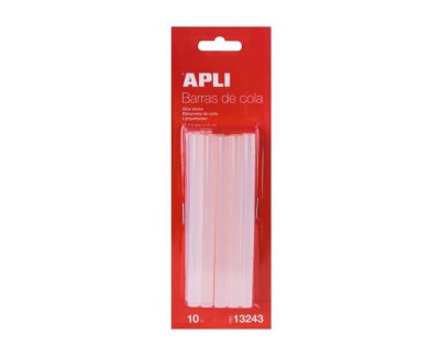 Apli Pack de 10 Barras de Cola Termofusible Ø 7,5mm x 10cm