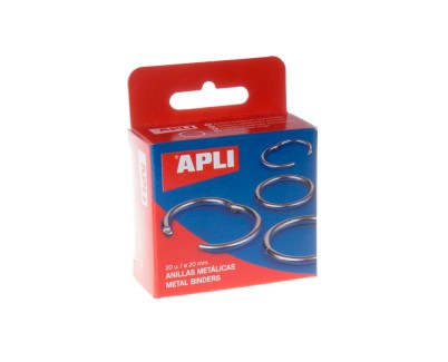 Apli Pack de 20 Anillas Metalicas Articuladas Ø20 mm