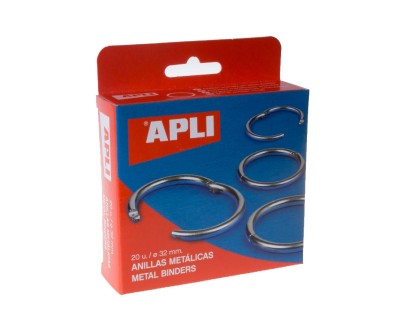 Apli Pack de 20 Anillas Metalicas Articuladas Ø32 mm