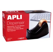 Apli Porta Cinta Office - para Rollos de 33mm - Facil de Usar y Transportar - Resistente y Duradero - Blanco