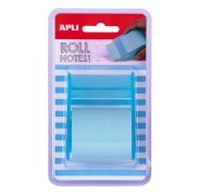 Apli Rollo Dispensador de Nota Adhesiva 50mm x 8m - Facil de Usar - Adhesivo de Calidad - Diseño Ergonomico - Azul Pastel