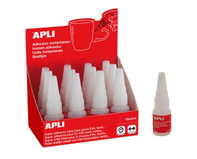 Apli Super Adhesivo Instantaneo 10g - Secado Rapido - Formula Resistente - Transparente