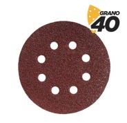 Blim Pack de 10 Lijas con Velcro para Lijadora BL0136 - 125mm - Grano 40 - Formato Circular