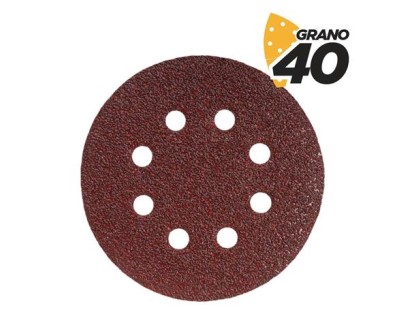 Blim Pack de 10 Lijas con Velcro para Lijadora BL0136 - 125mm - Grano 40 - Formato Circular