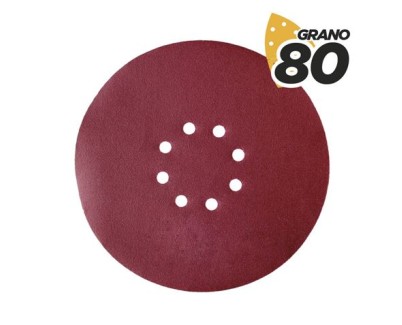 Blim Pack de 5 Lijas con Velcro para Lijadora BL0223 - Grano 80 - Formato Circular