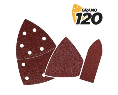 Blim Pack de 9 Lijas con Velcro para Lijadora BL0137 - Grano 120 - 3 Formatos