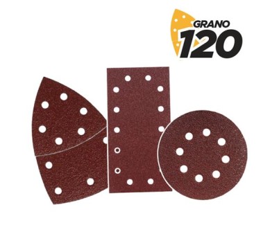 Blim Pack de 9 Lijas con Velcro para Lijadora BL0151 - Grano 120 - 3 Formatos