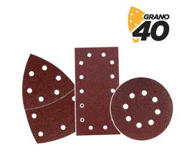 Blim Pack de 9 Lijas con Velcro para Lijadora BL0151 - Grano 40 - 3 Formatos