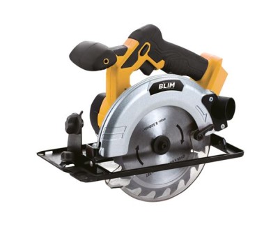 Blim Sierra Circular a Bateria 20V 4Ah 165mm - Velocidad 4000rpm - Base de Aluminio y Guia de 1 Pieza - Agarre Ergonomico - Luz LED