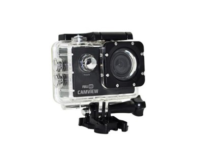 Camview Camara Deportiva Full HD 1080P 12MP - Angular de 140° - Sumergible 30m con Carcasa - Pantalla LCD de 2\"