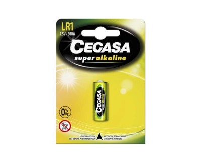 Cegasa Super Alkaline LR1 Pack de 1 Pila LR1 1.5V - Alta Tecnologia - Fiabilidad - Elevado Rendimiento - Maximas Prestaciones