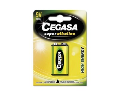 Cegasa Super Alkaline Pack de 1 Pila 6LR61 9V - Alta Tecnologia - Fiabilidad - Elevado Rendimiento - Maximas Prestaciones