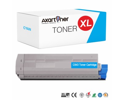 Compatible OKI C833 / C843 Cyan Cartucho de Toner 46443103