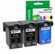 Compatible Pack HP 21XL Negro (2 ud.) + HP 22XL Color (1 ud.) Cartuchos de Tinta