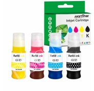 Compatible Pack x4 Canon GI-55 / GI55 Botellas de Tinta Pigmentada para Canon Maxify GX1050 / GX2050