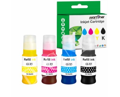 Compatible Pack x4 Canon GI-55 / GI55 Botellas de Tinta Pigmentada para Canon Maxify GX1050 / GX2050