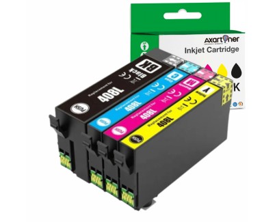 Compatible Pack x4 Epson 408 / 408L XL Cartuchos de Tinta Epson Workforce Pro WF-C4810DTWF