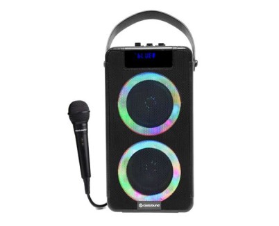 Coolsound Party Boom A360 Altavoz Portatil Bluetooth 100W 2x 4\" - Iluminacion LED - USB, MicroSD, Jack3.5mm - Bateria 3.7V 4500mAh - Asa de Transporte- Microfono Incluido