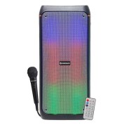 Coolsound Party Boom A390 Altavoz Portatil Bluetooth 150W 2x 8\" - Iluminacion LED - USB, MicroSD, Jack3.5mm - Bateria 3.7V 3000mAh - Asa de Transporte - Microfono y Mando a Distancia Incluido