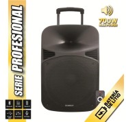 Coolsound Serie Pro Altavoz Autoamplificado Bluetooth 15\" 700W Max Power con Bateria - USB, Entrada Mic. Jack 6.3mm - Asa y Ruedas de Transporte - Mando a Distancia