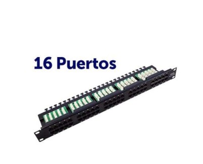 Cromad Patch Panel 16 Puertos Krone Cat 6 1U UTP 19\"