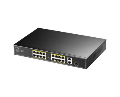 Cudy FS1018PS1 Switch Gigabit de 16 Puertos de 10/100 Mbits con 2GbE y 1 Puerto SFP