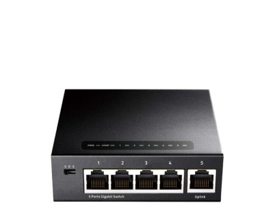 Cudy GS105 Switch 5 Puertos Gigabit Adaptables 10/100/1000 Mbps