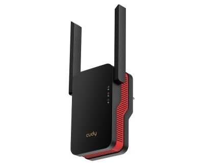 Cudy RE3000 Extensor de Rango AX3000 WiFi 6 Doble Banda - Hasta 2402Mbps - Boton WPS - 2 Antenas Externas + 1 Interna - Compatible con OFDMA, Beamforming y MU-MIMO