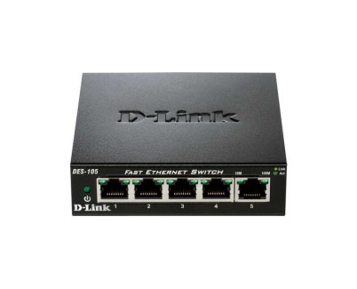 D-Link Switch 5 Puertos Fast Ethernet Gigabit 10/100 Mbps