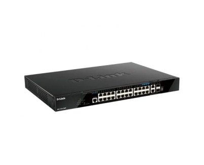 D-Link Switch Gestionado 20 Puertos Giga PoE + 4 Puertos 2.5G PoE + 2 Puertos 10G + 2 Puertos 10GSFP