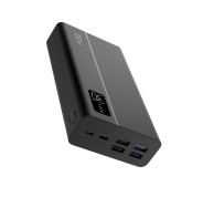 DCU Tecnologic Power Bank 4 Salidas USB Power Delivery 20W + Quick Charge 22.5W 30000Mah - Carga Rapida y Eficiente - Gran Capacidad de 30000mAH - Diseño Compacto y Ligero - Color Negro