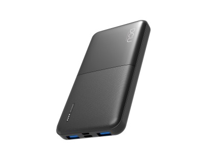 DCU Tecnologic Power Bank Carga Rapida 10000Mah - Triple Salida USB con Power Delivery 20W y Quick Charge 22.5W - Capacidad para Cargar tus Dispositivos Varias Veces - Color Negro