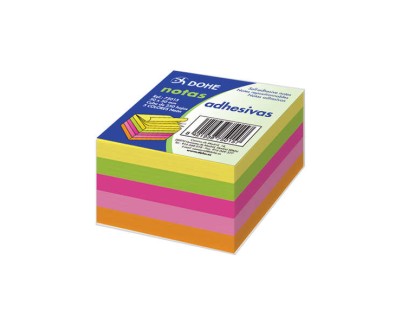 Dohe Cubos de Notas Reposicionables - 75mm - Cubo de 250 Hojas - Papel de 75gr - Ideales para Oficina y Escuela